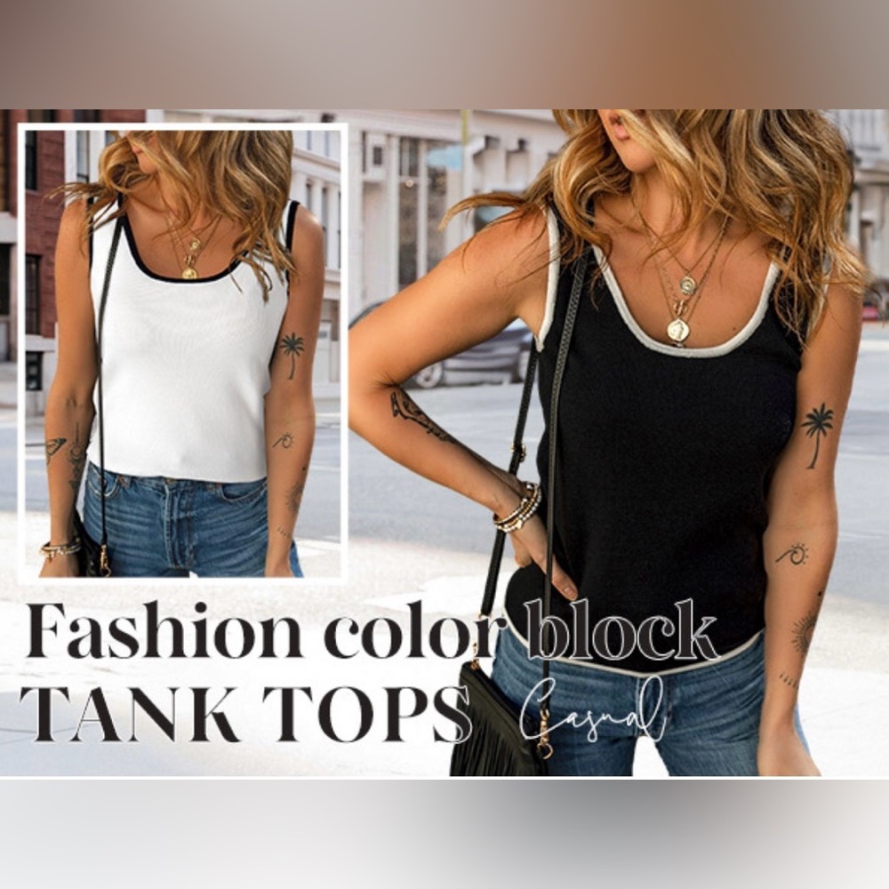 2 Color Block Tank Tops NWT